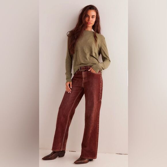 Free People NWT Night We Met Long Sleeve in size XS in color Adventurer - Picture 1 of 4